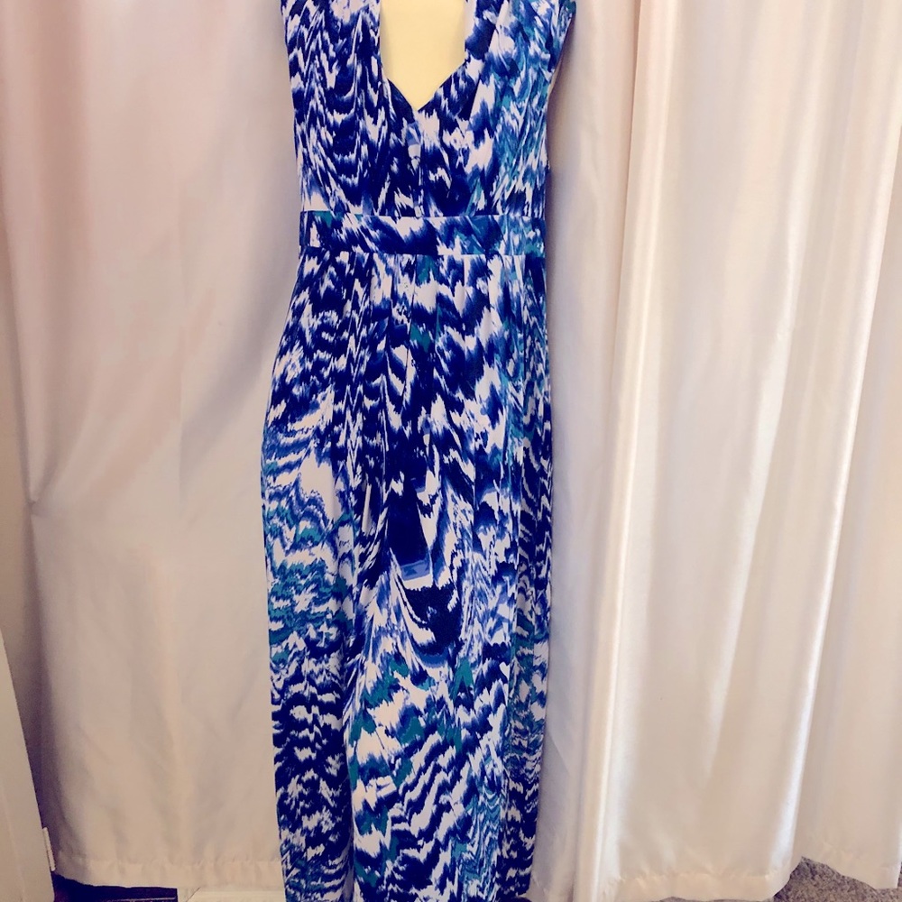 CHICOS Cowl neck, maxi/long, stretch dress